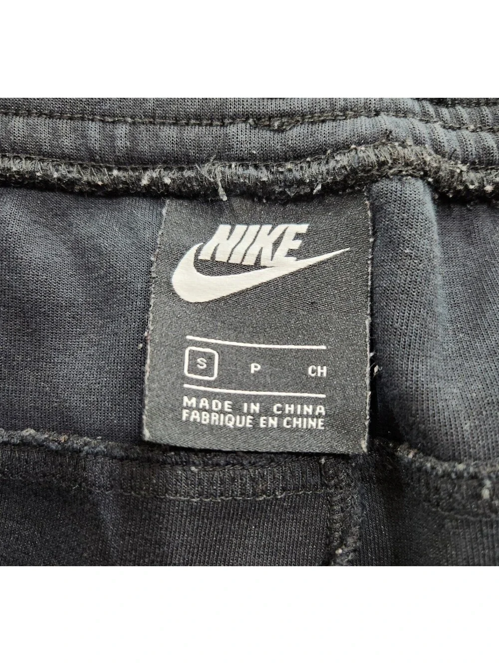 Nike tech pack Fleece Black Jogger Sweatpants Side Zippers Size Small tapered